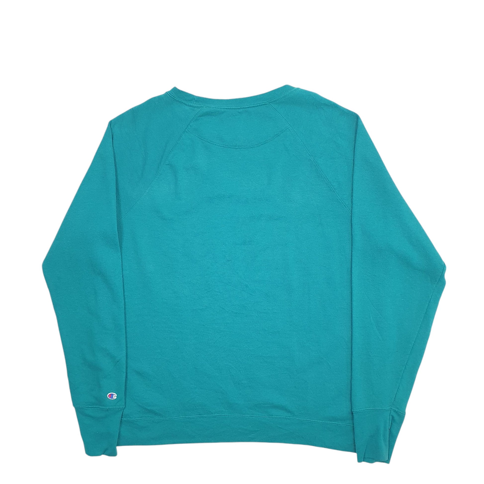 Mens Green Champion Spellout Crewneck Jumper