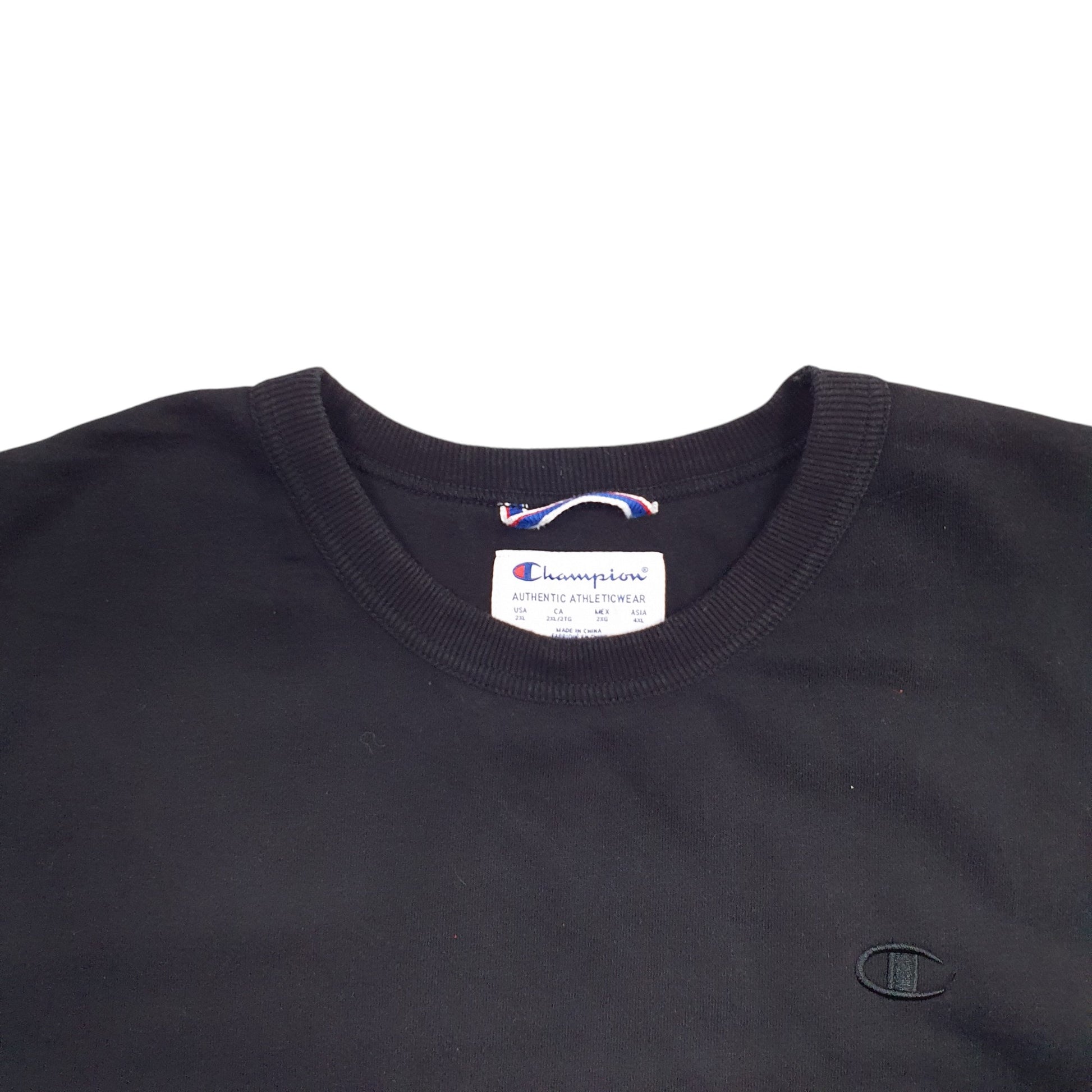 Mens Black Champion  Crewneck Jumper