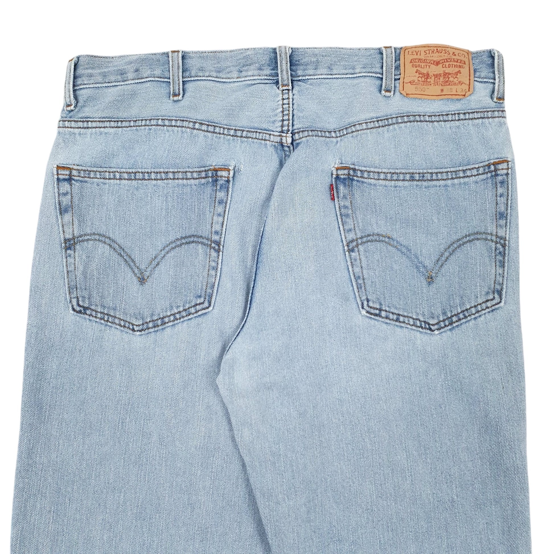 Mens Blue Levi Relaxed Fit 550 JeansW38 L34