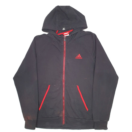 Mens Black Adidas NBA TV Full Zip Jumper