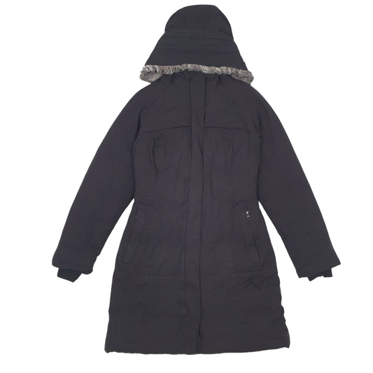 Womens Black The North Face Puffer Long Line Trench  Coat