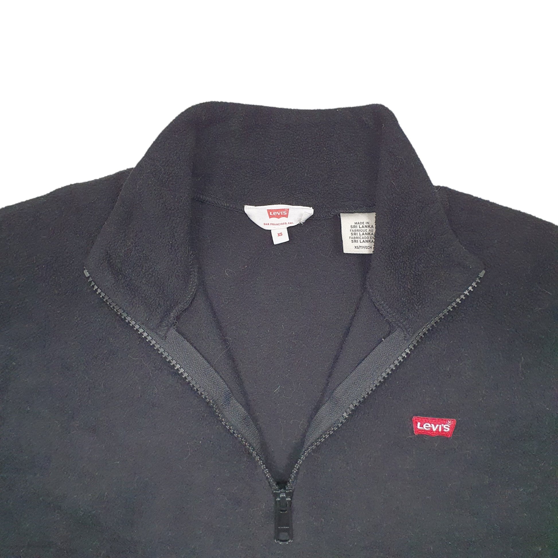 Womens Black Levis  Quarter Zip Jumper