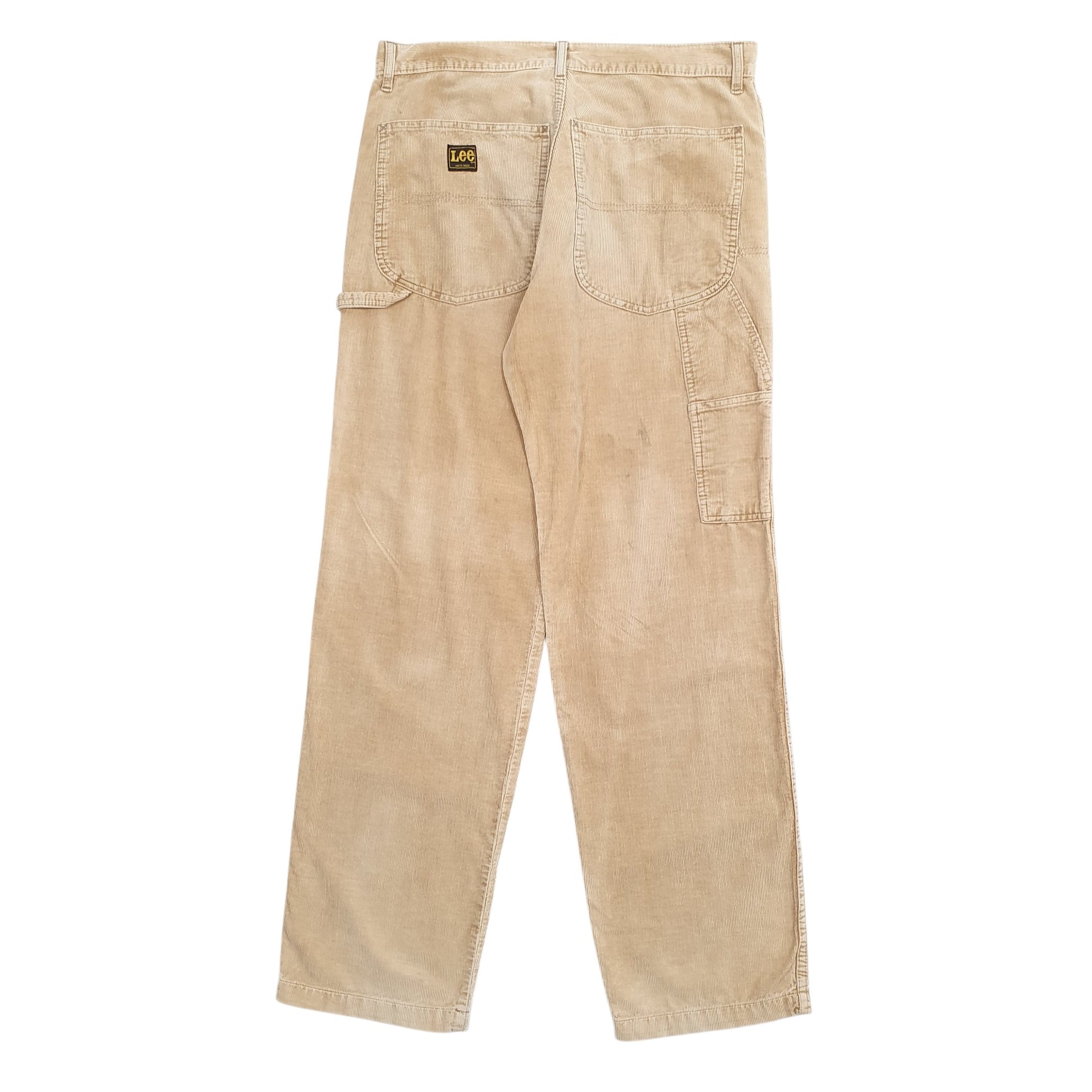 Mens Beige Lee  Corduroy Trousers