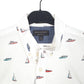 Mens White Banana Republic Boats Yachting Short Sleeve Shirt
