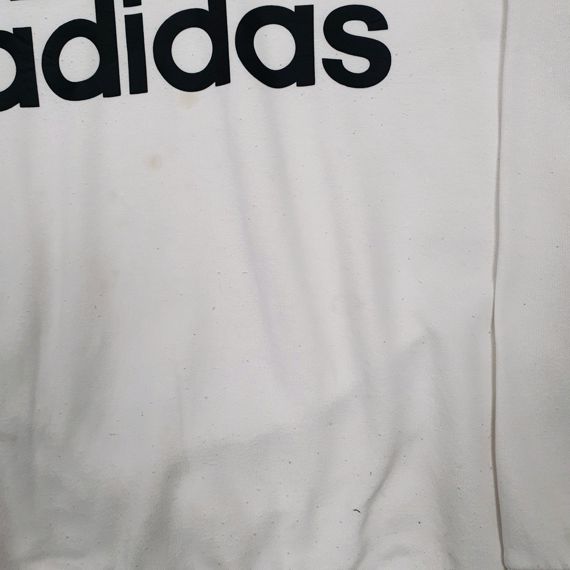 Womens White Adidas  Hoodie Jumper