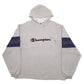 Mens Grey Champion Spellout Hoodie Jumper