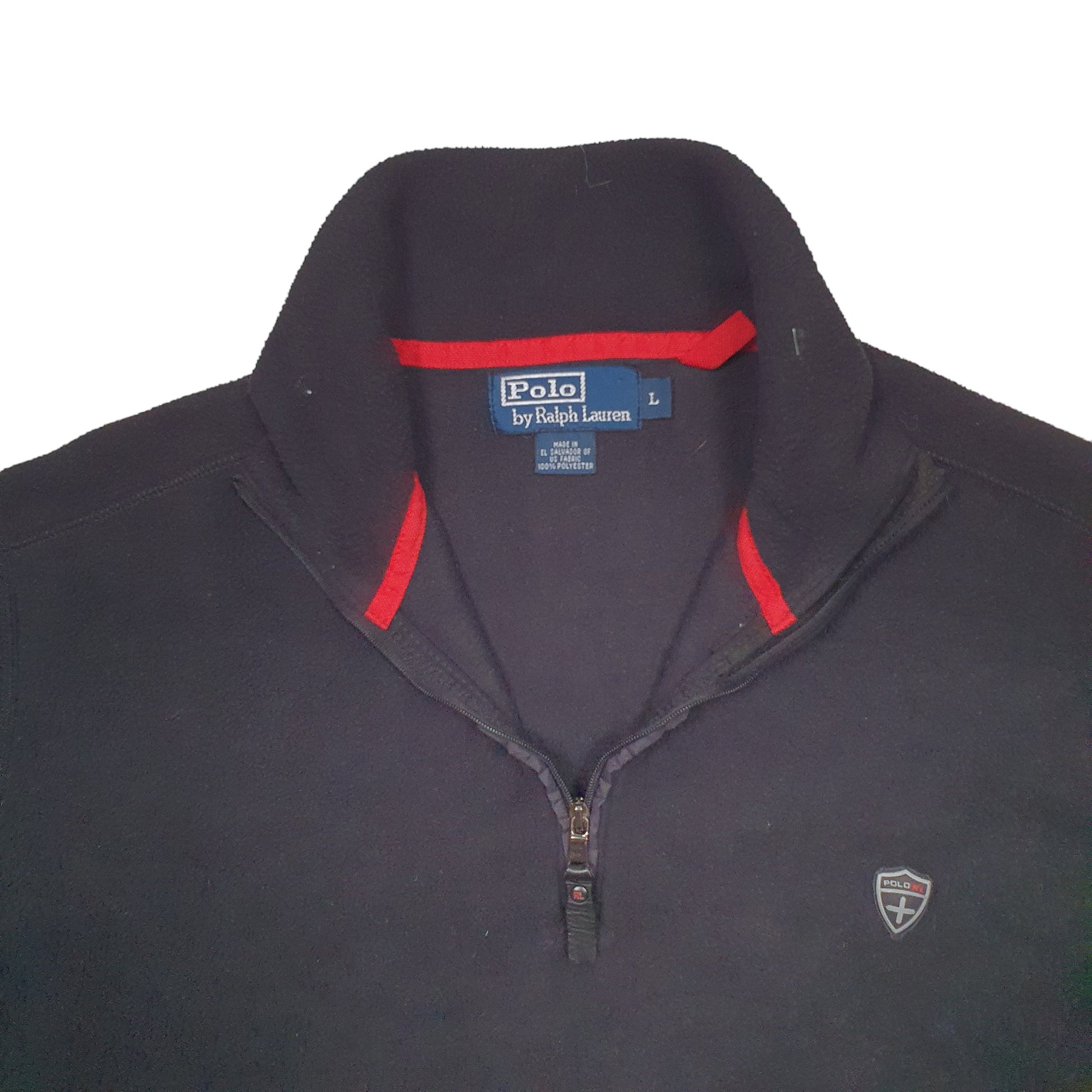 Mens Black Ralph Lauren  Quarter Zip Jumper