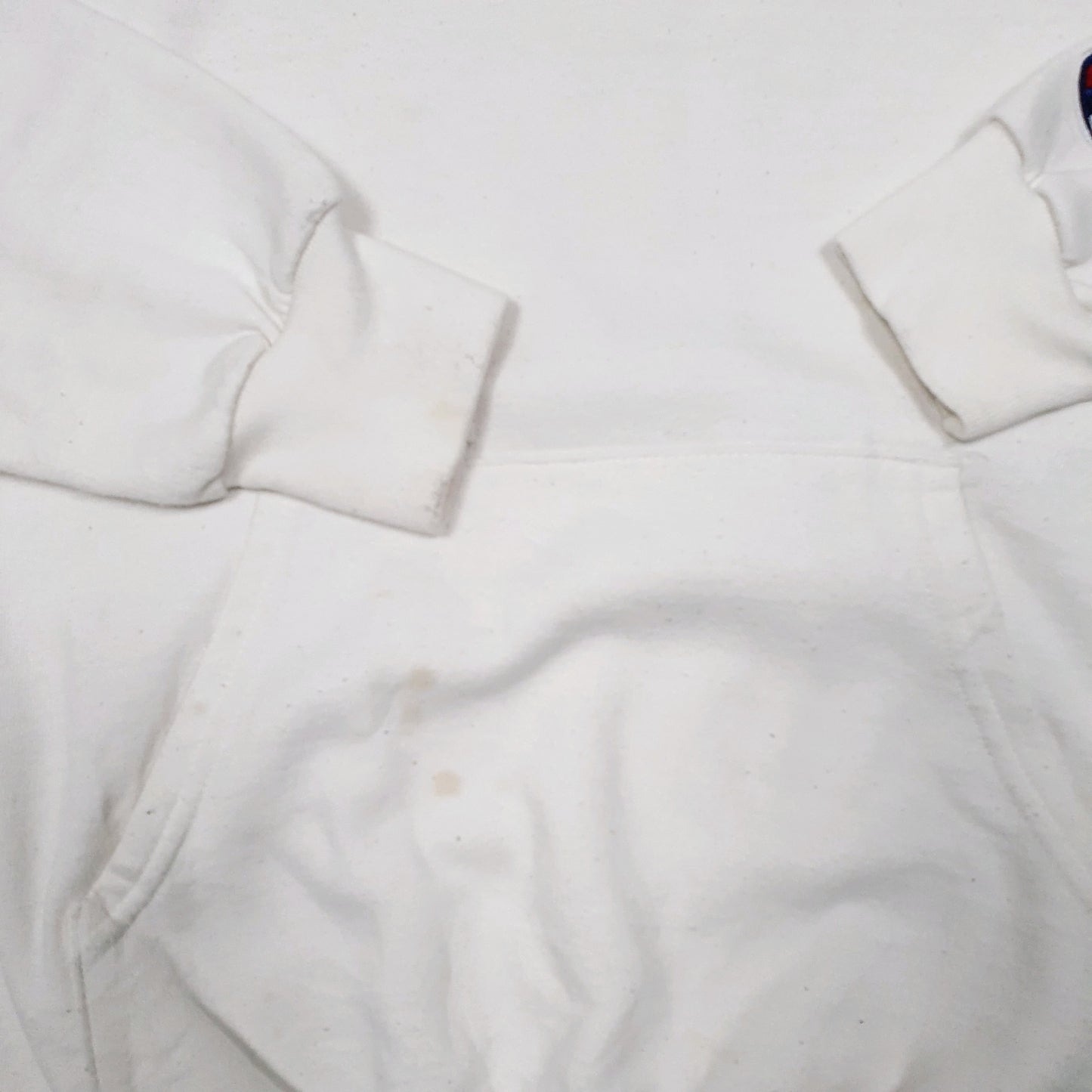 Mens White Champion Just a Kid Tour Hoodie Jumper