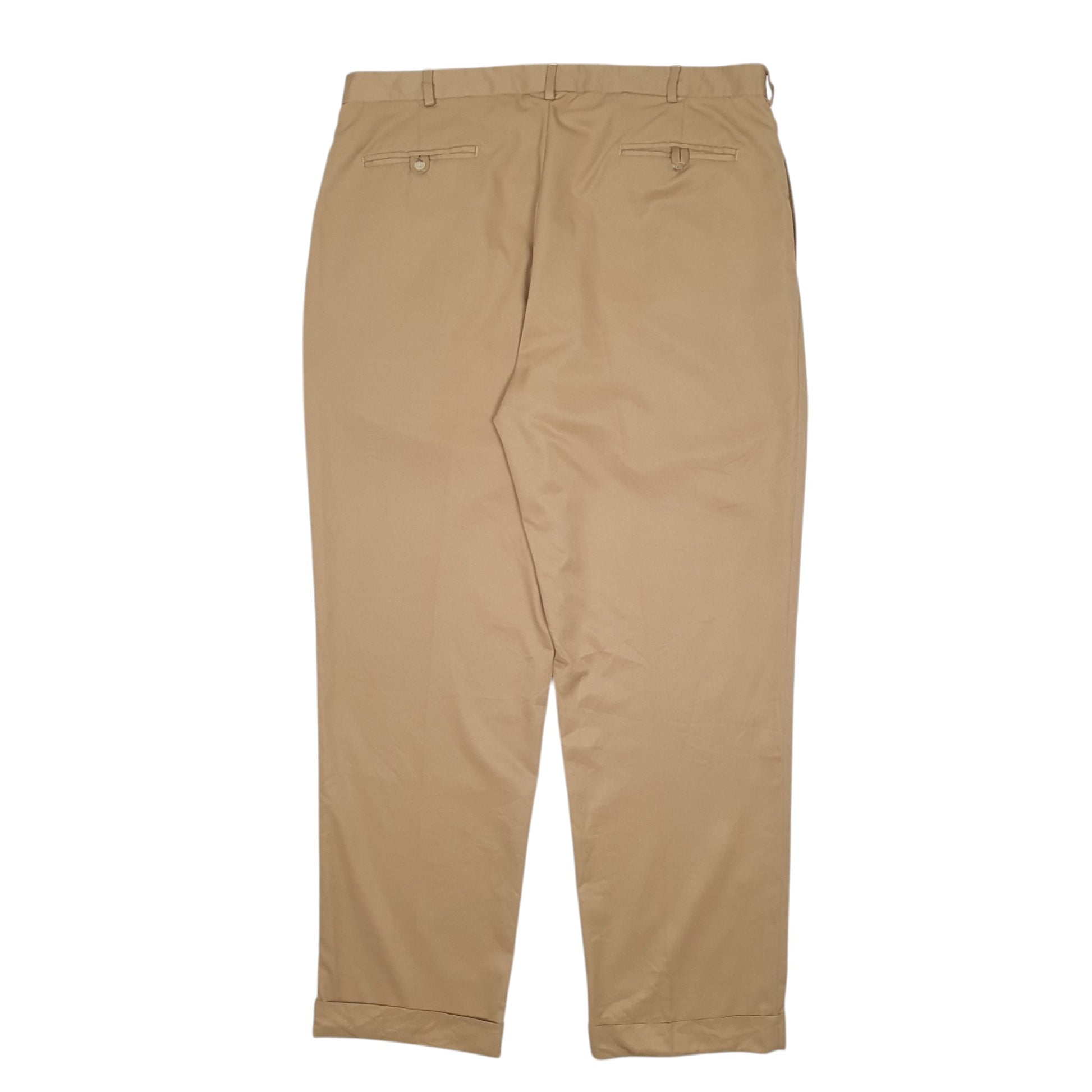 Mens Beige Polo Ralph Lauren Double Pleated Chino Trousers