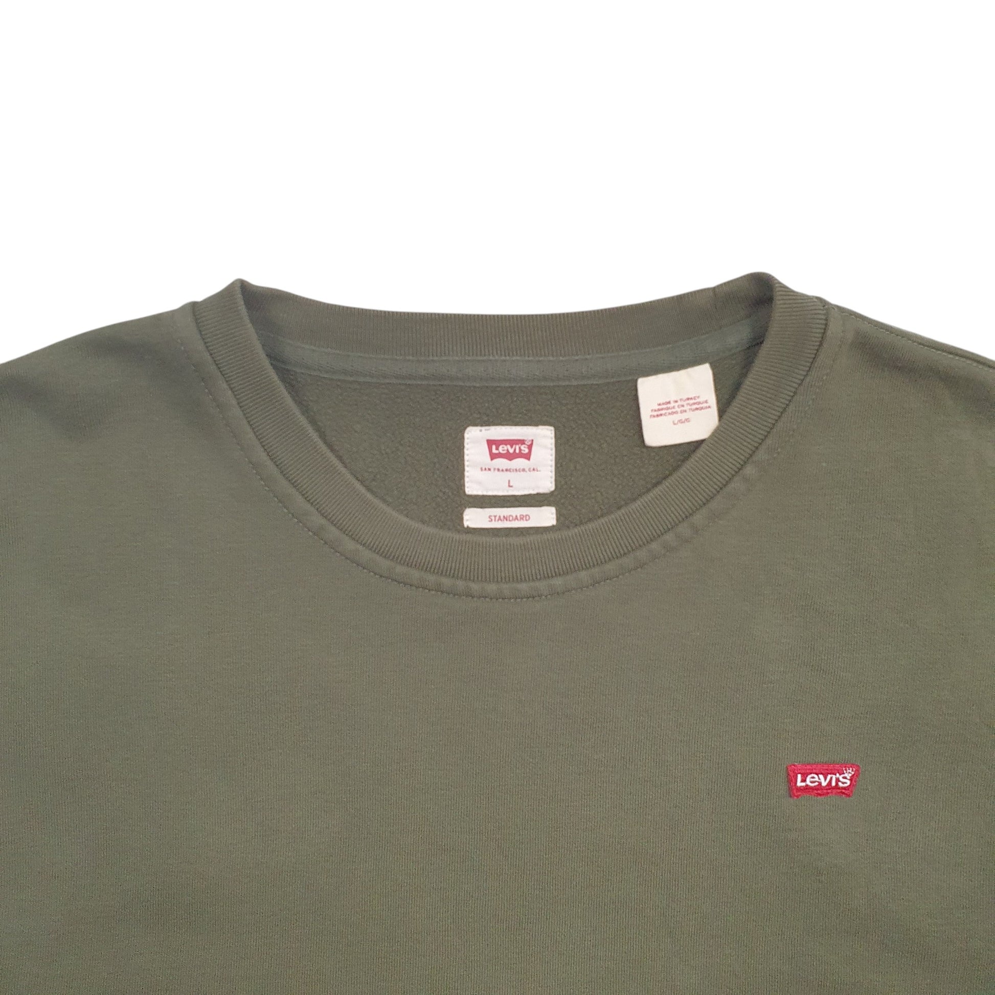 Mens Khaki Levis  Crewneck Jumper