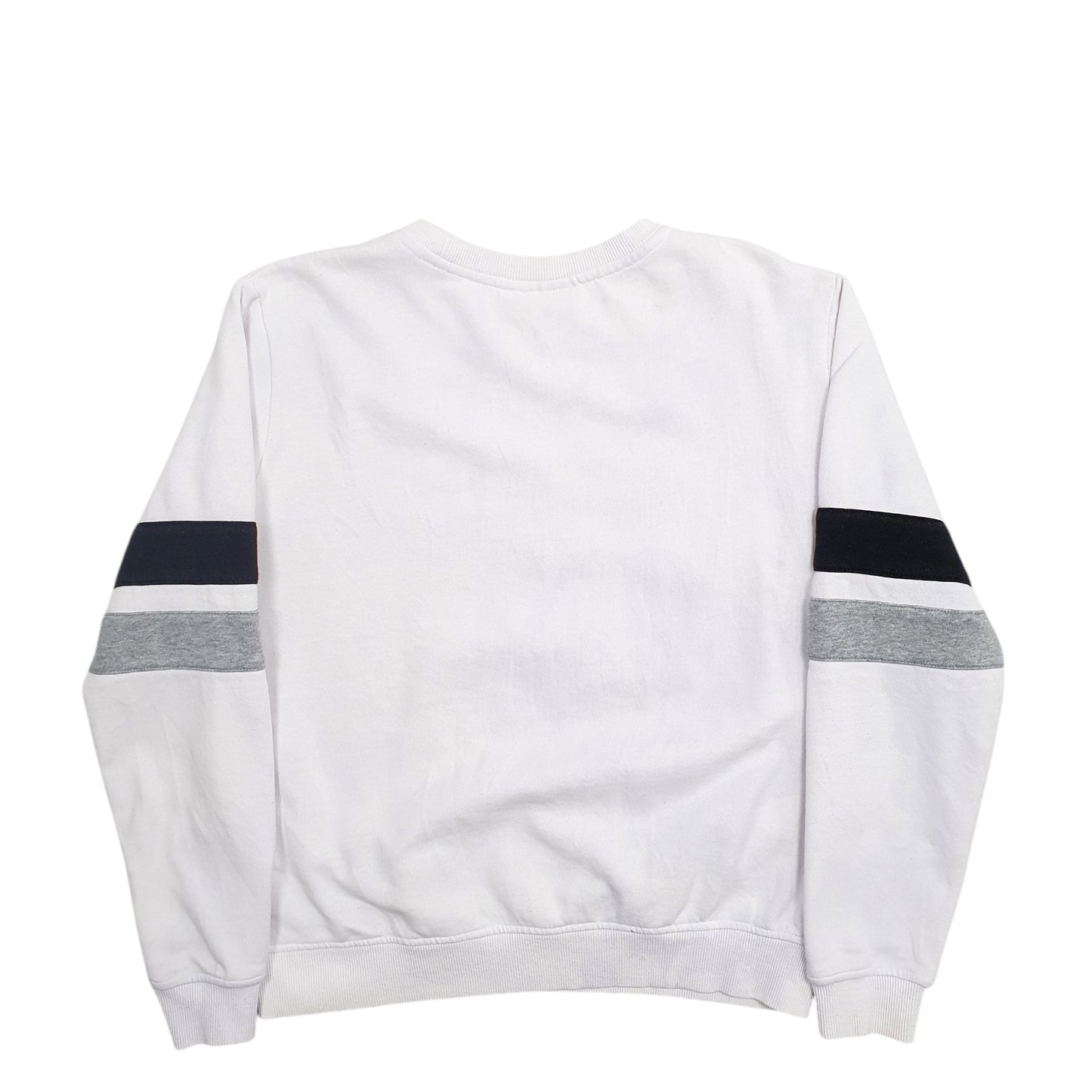 Womens White Fila Spellout Crewneck Jumper