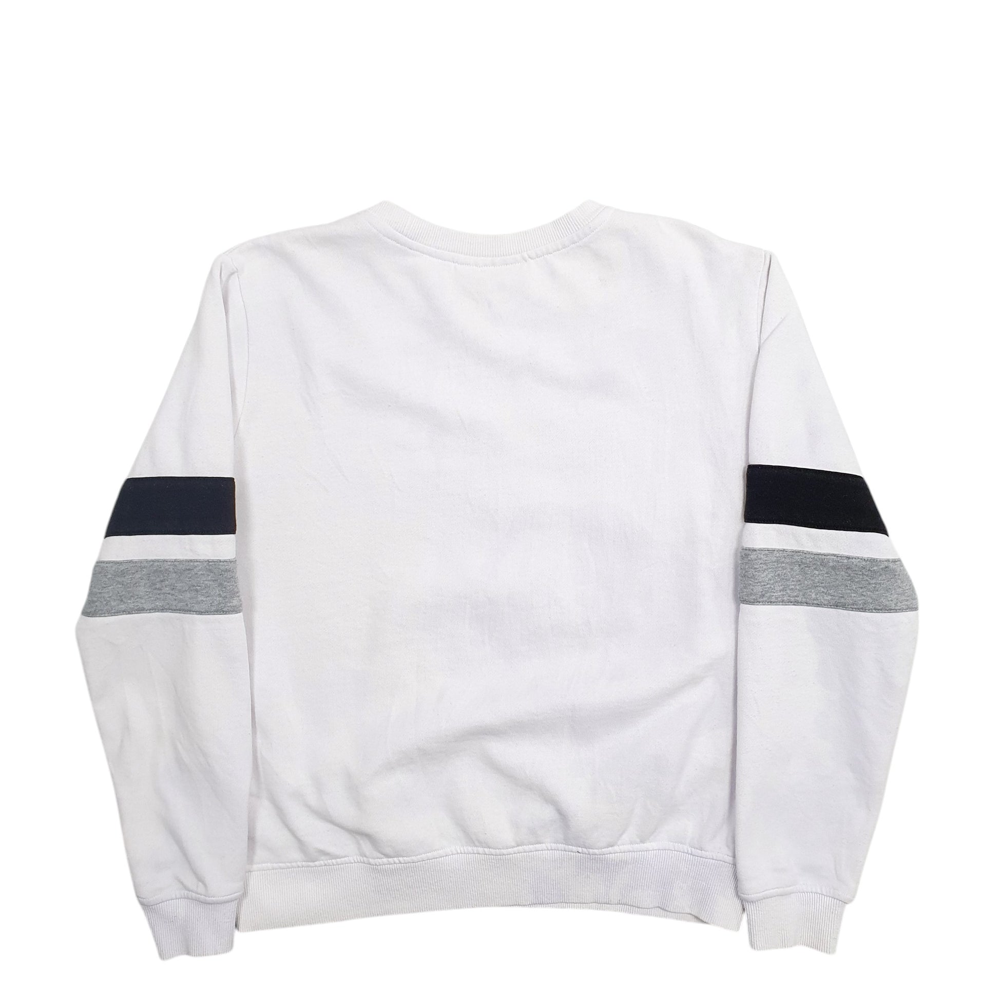 Womens White Fila Spellout Crewneck Jumper