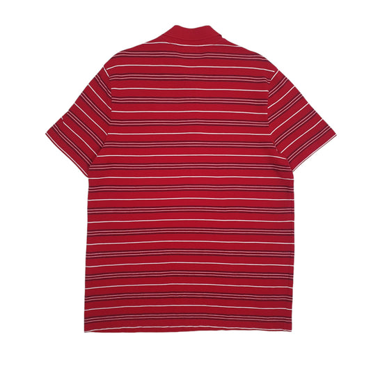 Mens Red Lacoste  Short Sleeve Polo Shirt