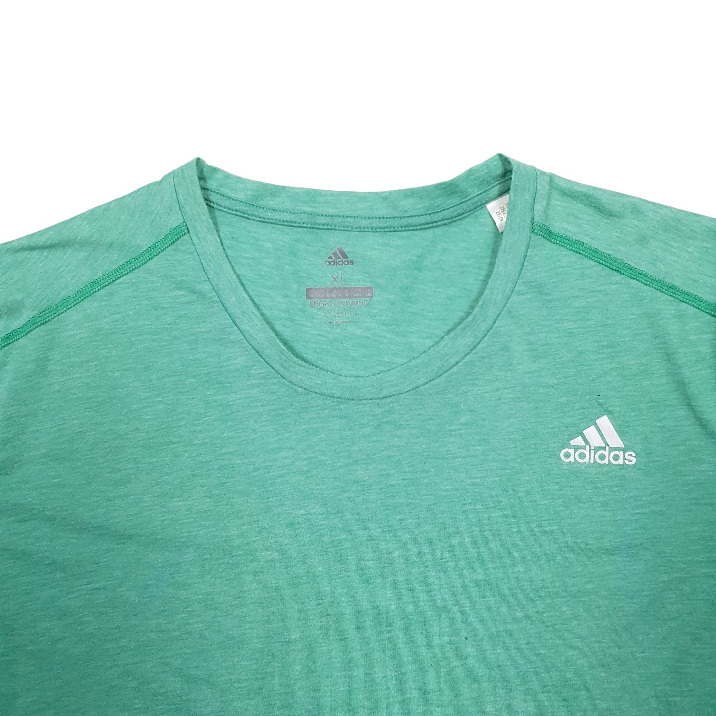 Mens Green Adidas Climalite Short Sleeve T Shirt