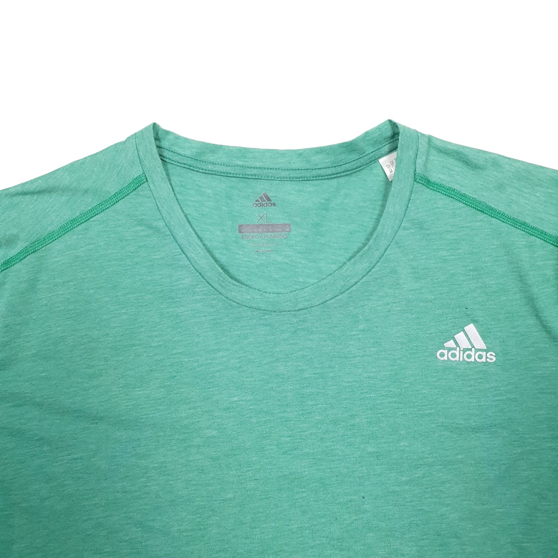 Mens Green Adidas Climalite Short Sleeve T Shirt
