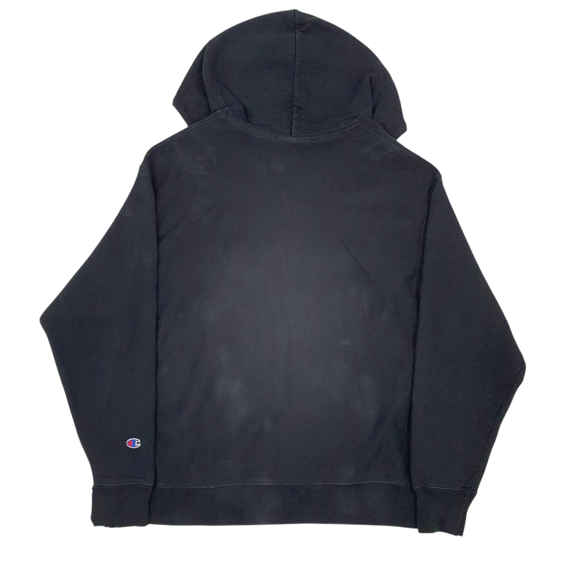 Mens Black Champion Reverse Weave Hoodie Jumper