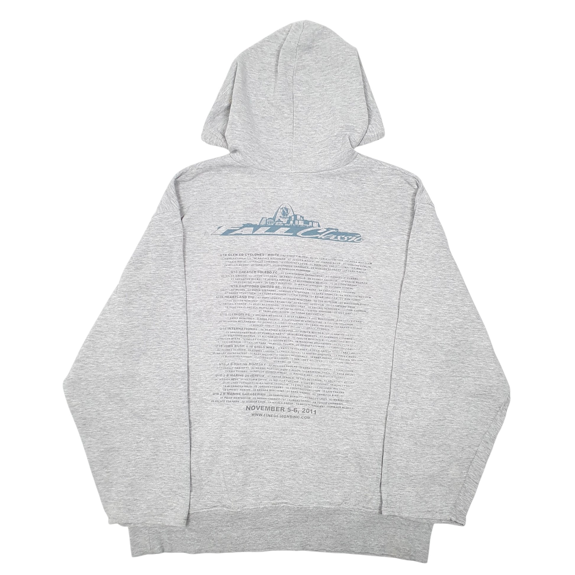 Womens Grey Nike Fall Girls Classic Soccer 2011 Football Hoodie Jumper