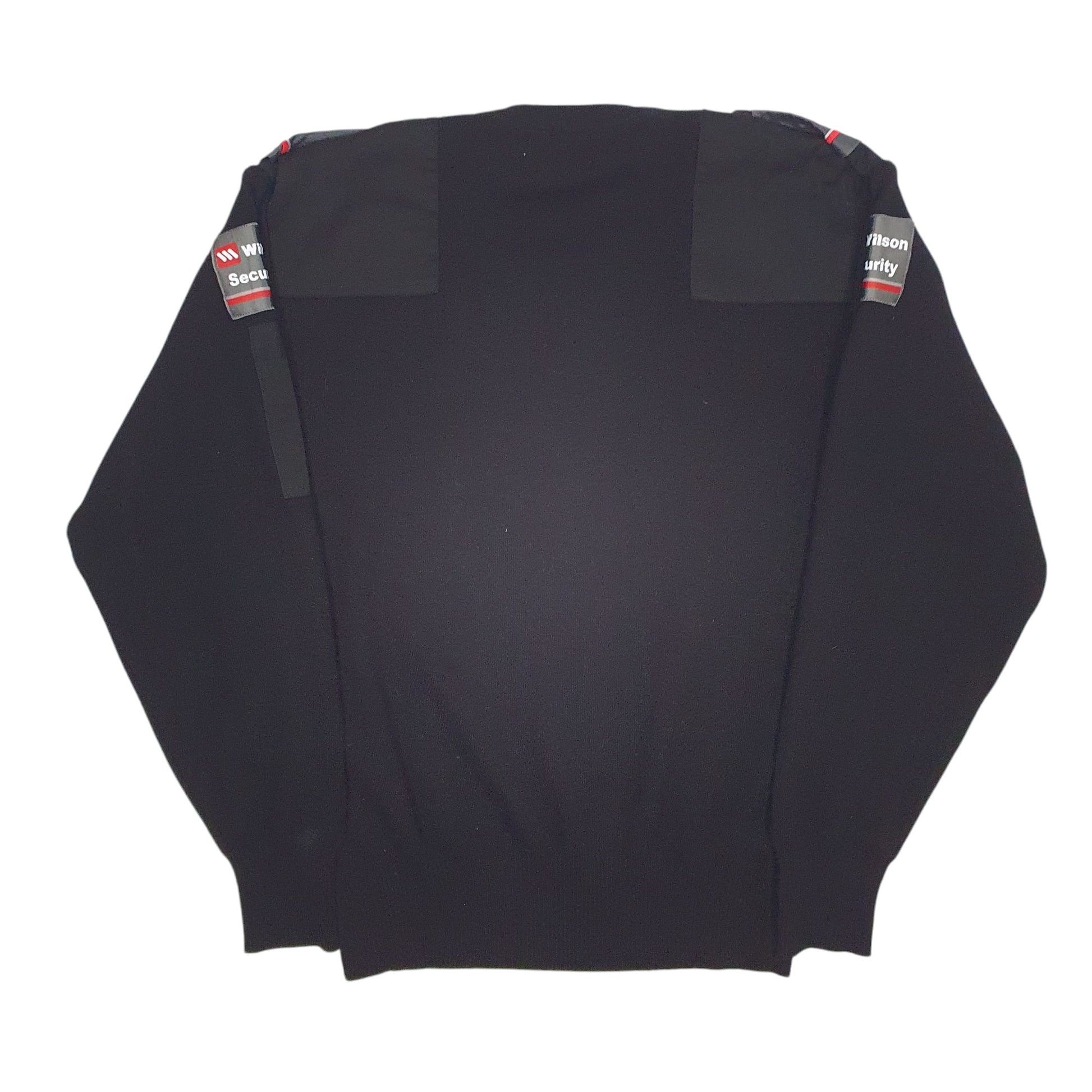 Mens Black Premier Wilson Security Stretch V Neck Jumper