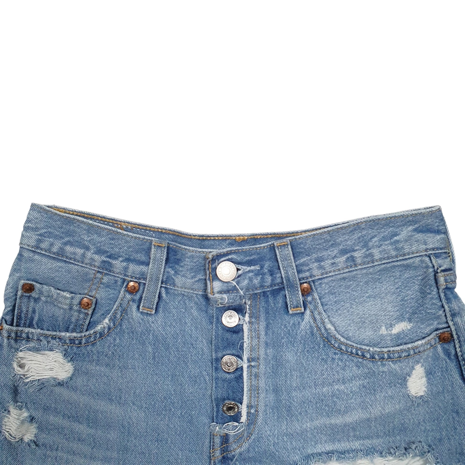 Womens Blue Levis 501 Denim Jorts Denim Shorts