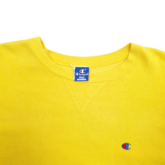 Mens Yellow Champion Made In USA Vintage 90's Crewneck Jumper