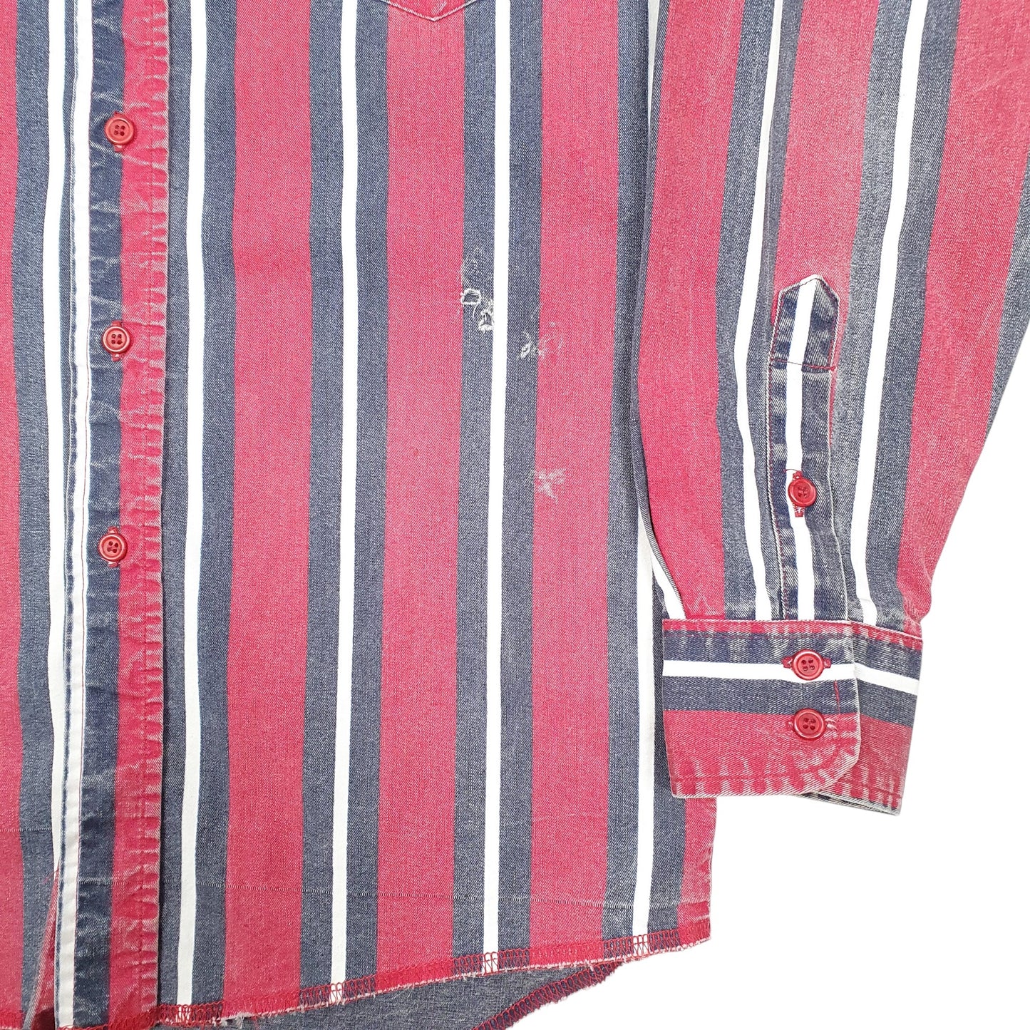 Mens Red Wrangler Vintage Western X Long Tails Long Sleeve Shirt