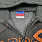 Mens Grey Champion Quarter Zip Carroll University USA Spellout Hoodie Jumper
