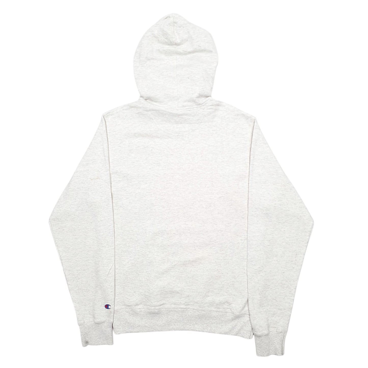 Mens Grey Champion Spellout Hoodie Jumper