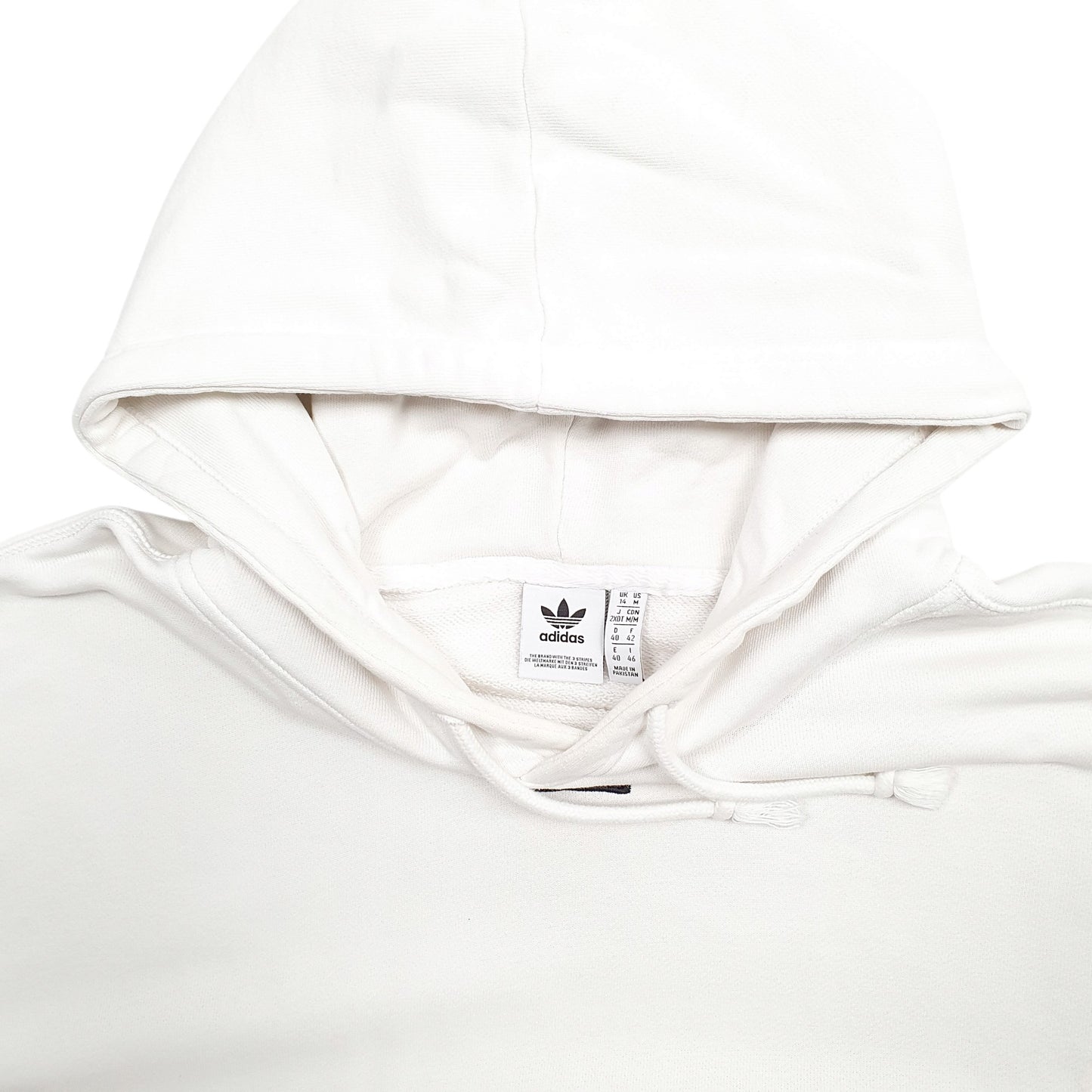 Womens White Adidas  Hoodie Jumper