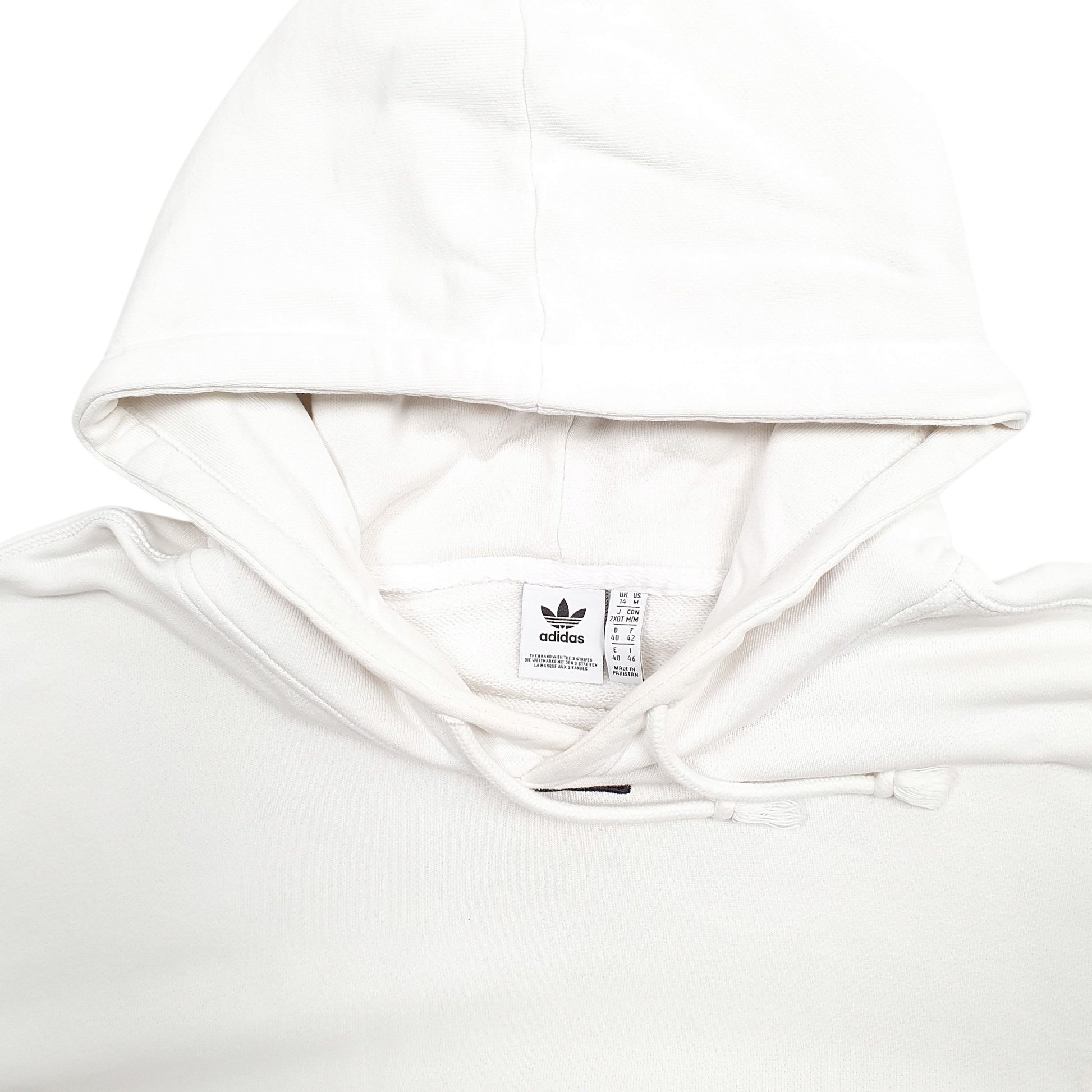 Womens White Adidas  Hoodie Jumper