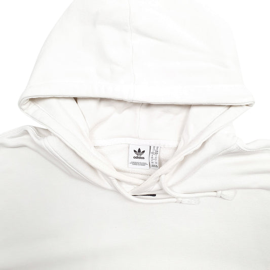 Womens White Adidas  Hoodie Jumper