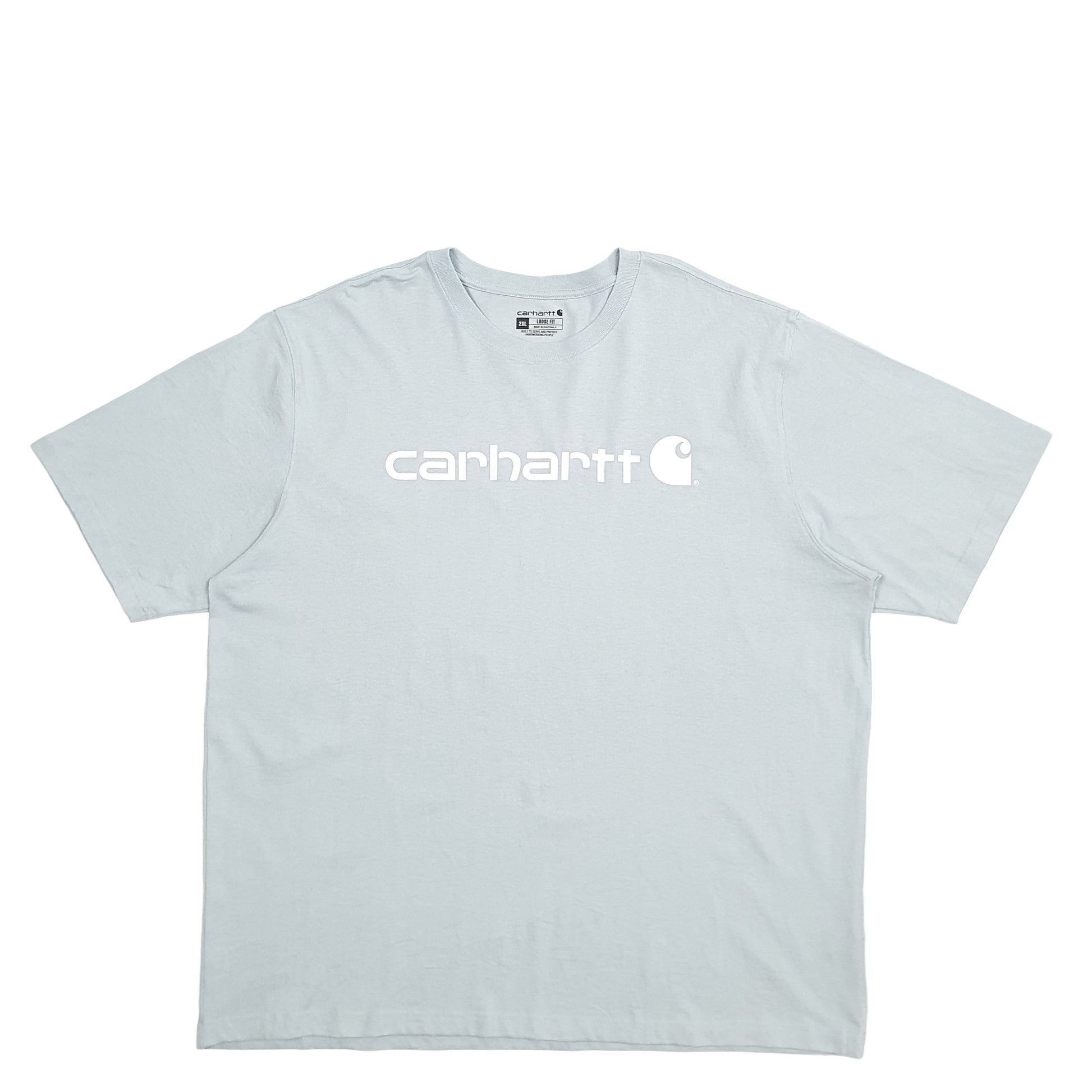Mens Blue Carhartt  Short Sleeve T Shirt