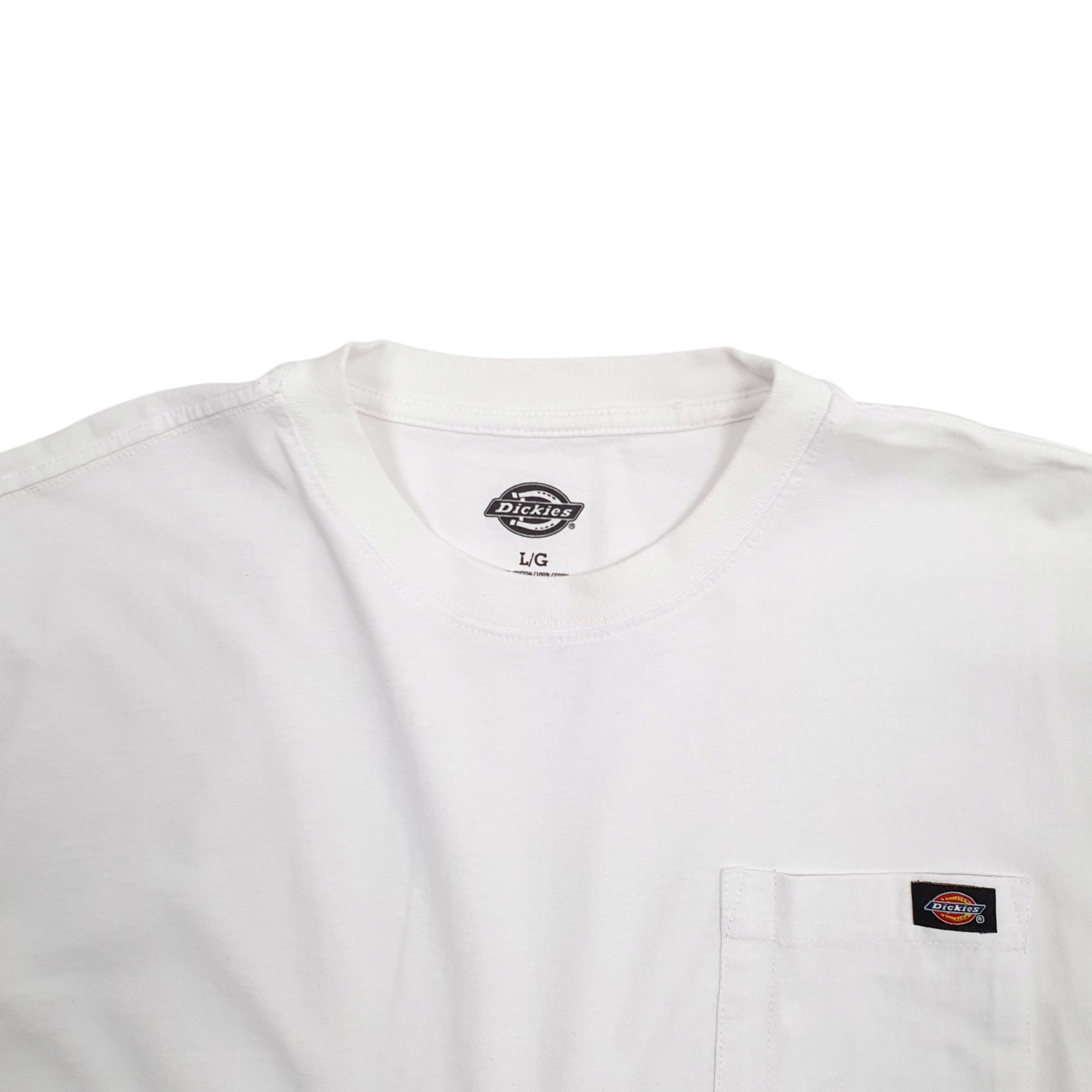 Mens White Dickies  Short Sleeve T Shirt
