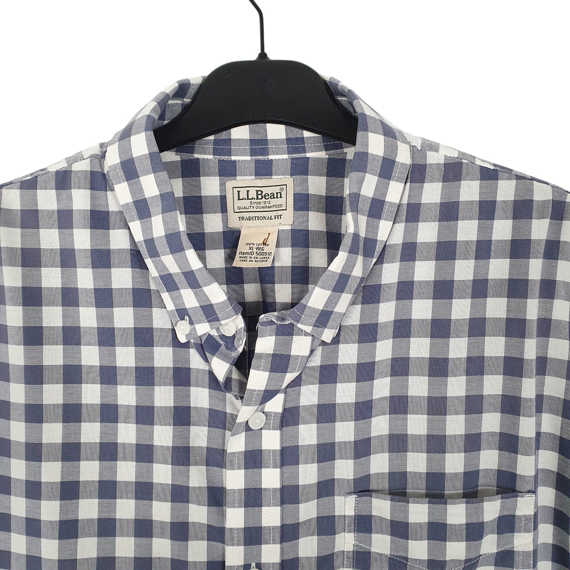Mens Blue L.L.Bean  Short Sleeve Shirt