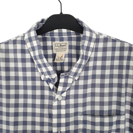 Mens Blue L.L.Bean  Short Sleeve Shirt