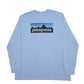 Mens Blue Patagonia Spellout Long Sleeve T Shirt