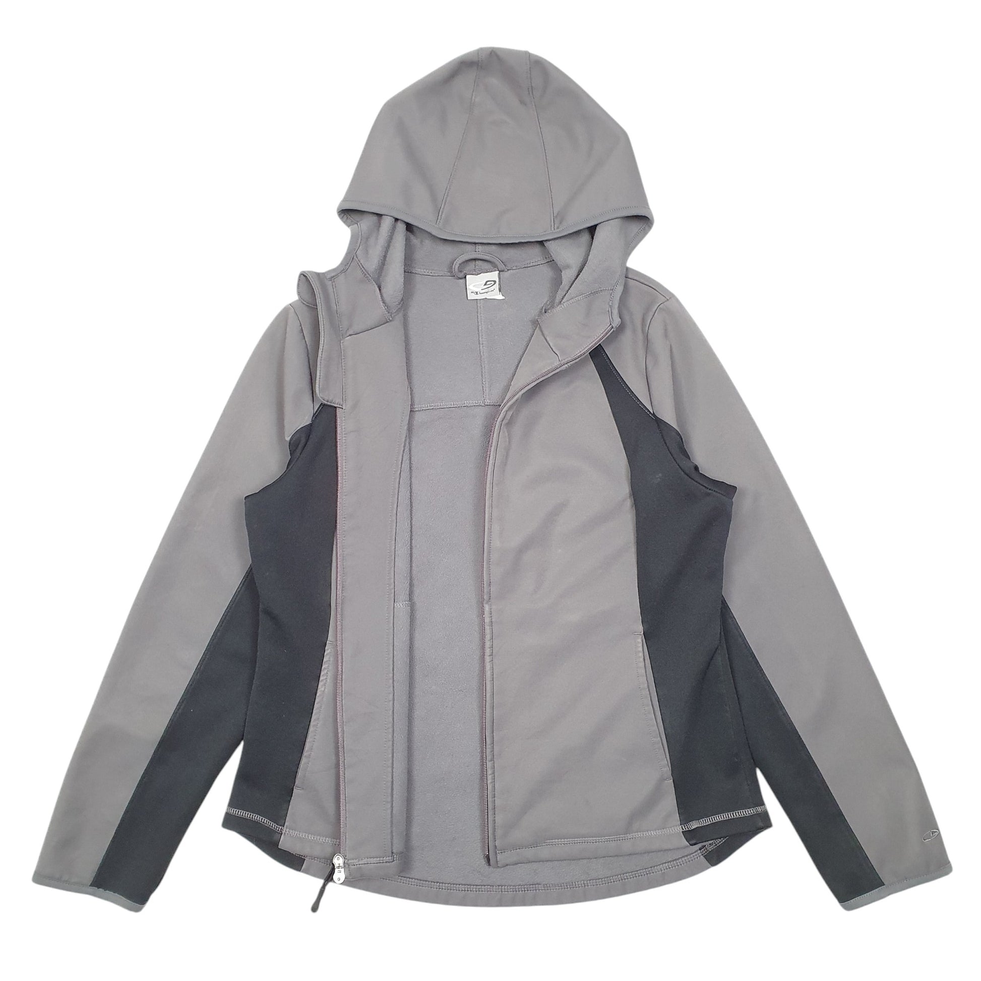 Womens Grey Champion Hoodie C9 Active Full Zip Jumper