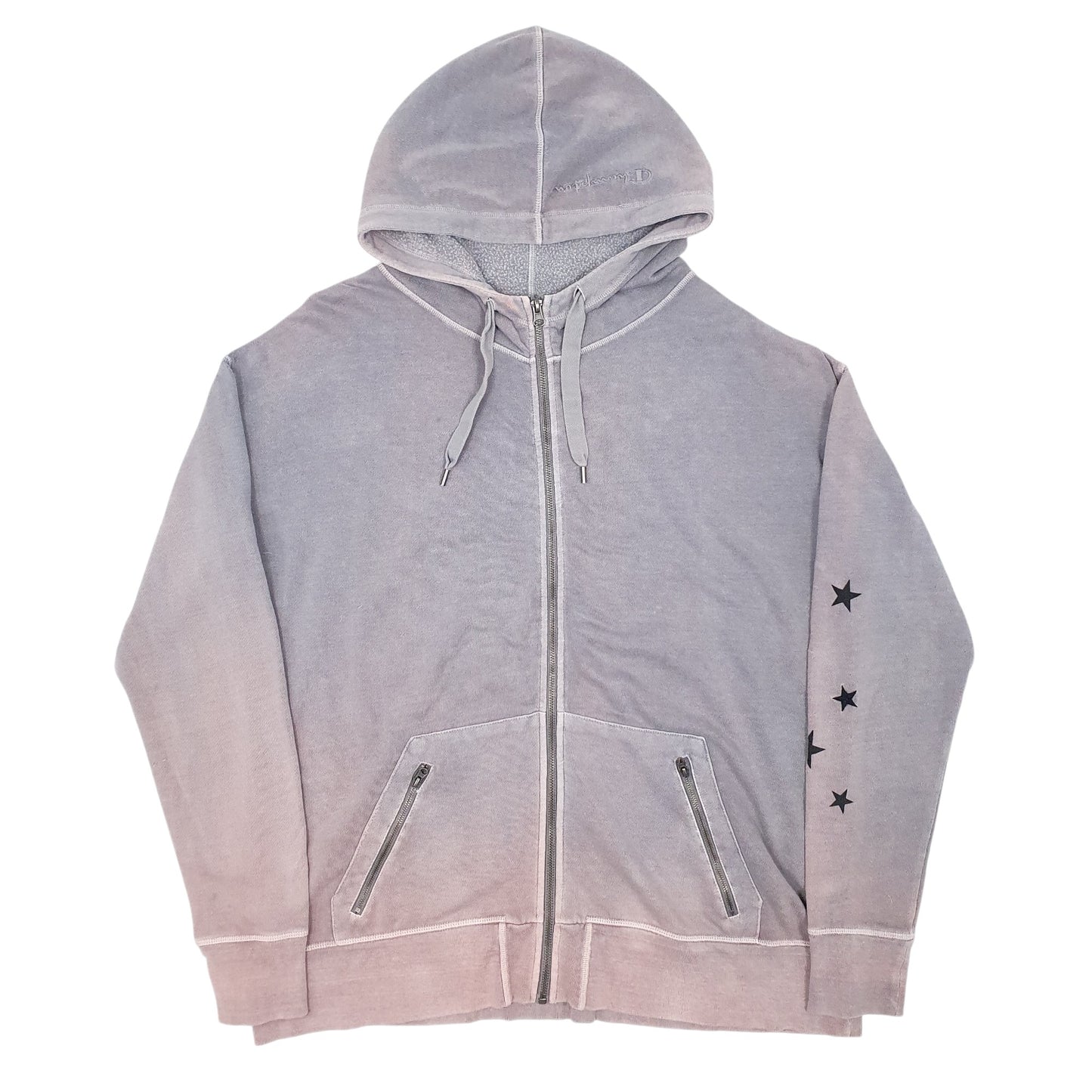 Mens Grey Champion  Full Zip Jumper