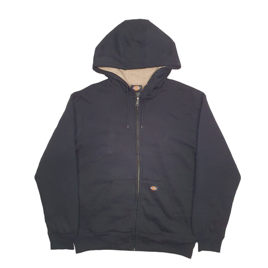 Mens Black Dickies Workwear Full Zip Jumper