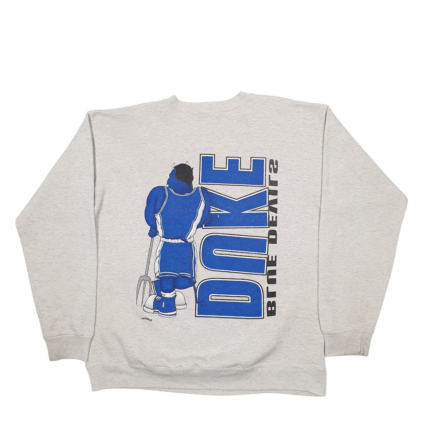 Mens Grey Nut.eg Blue Devils Made In USA Crewneck Jumper