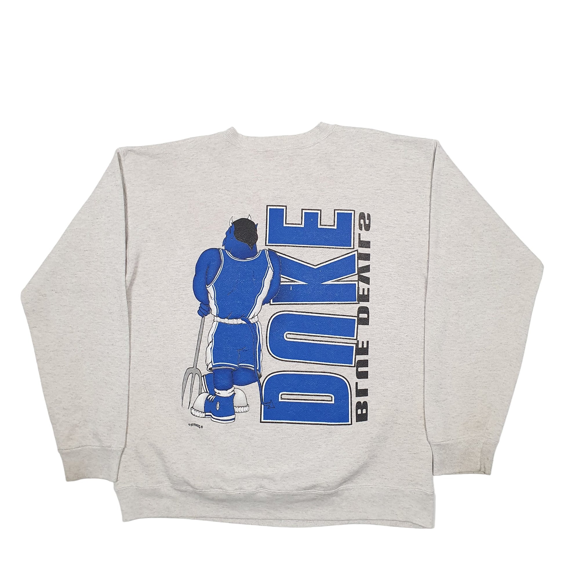 Mens Grey Nut.eg Blue Devils Made In USA Crewneck Jumper