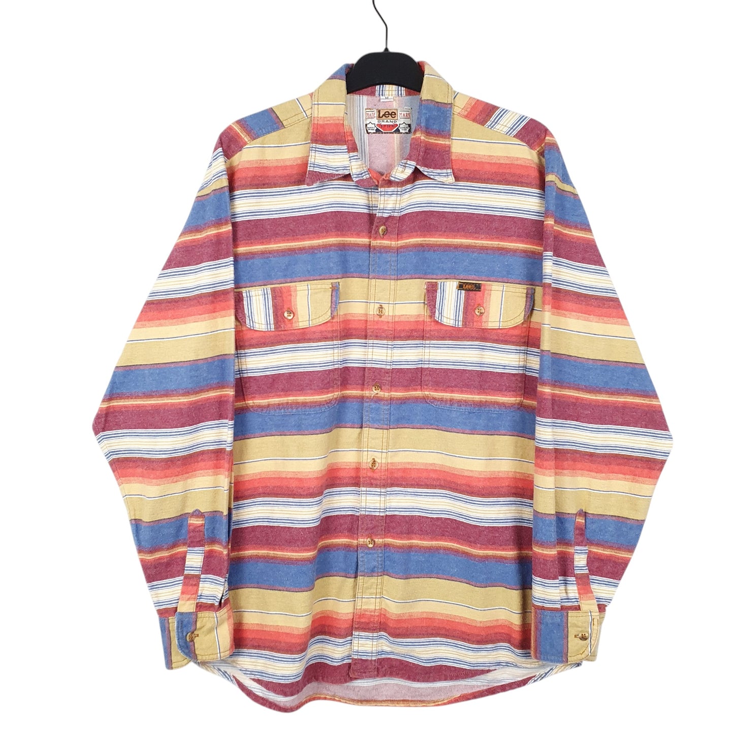 Mens Burgundy Lee Vintage Chamois Overshirt Shacket Long Sleeve Shirt