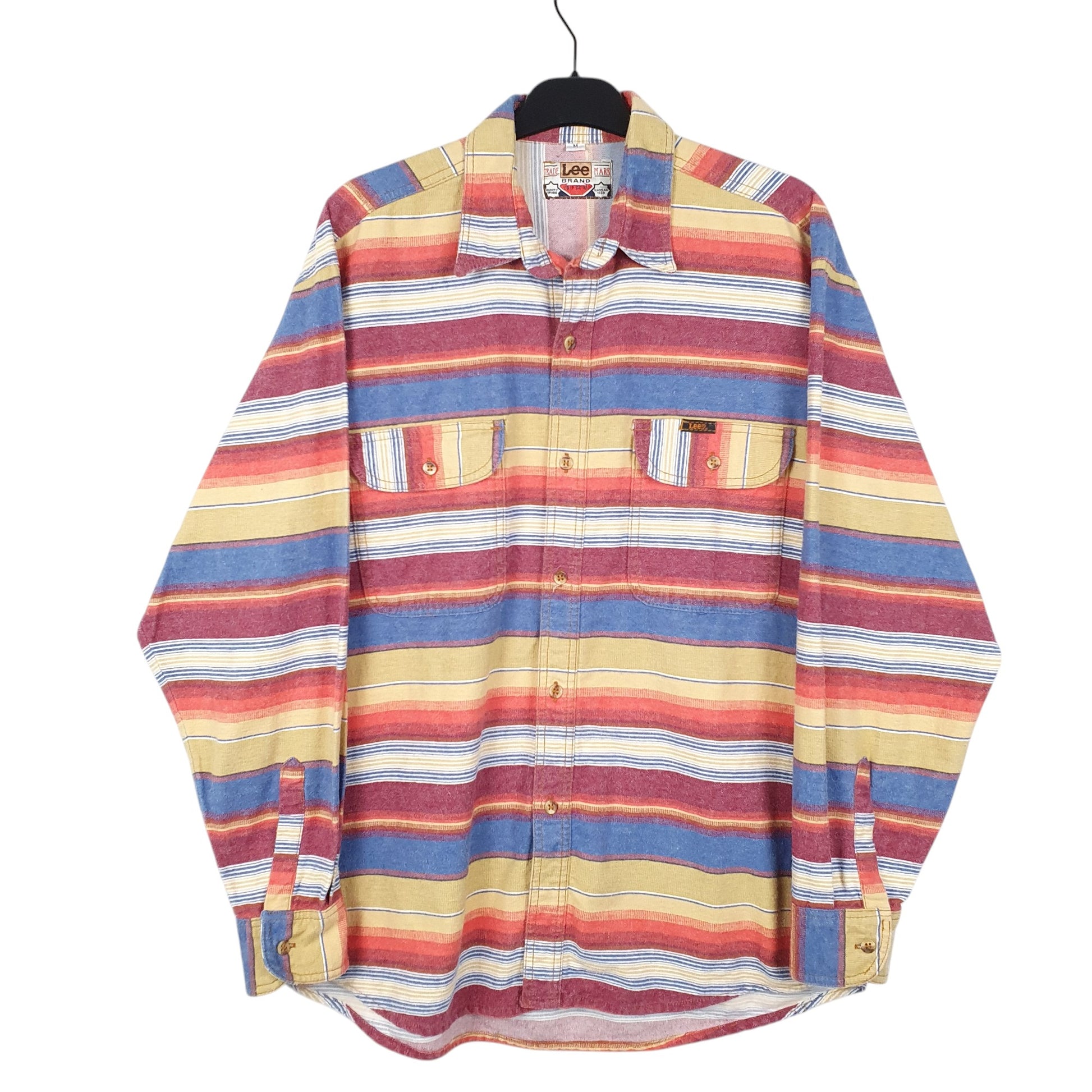 Mens Burgundy Lee Vintage Chamois Overshirt Shacket Long Sleeve Shirt