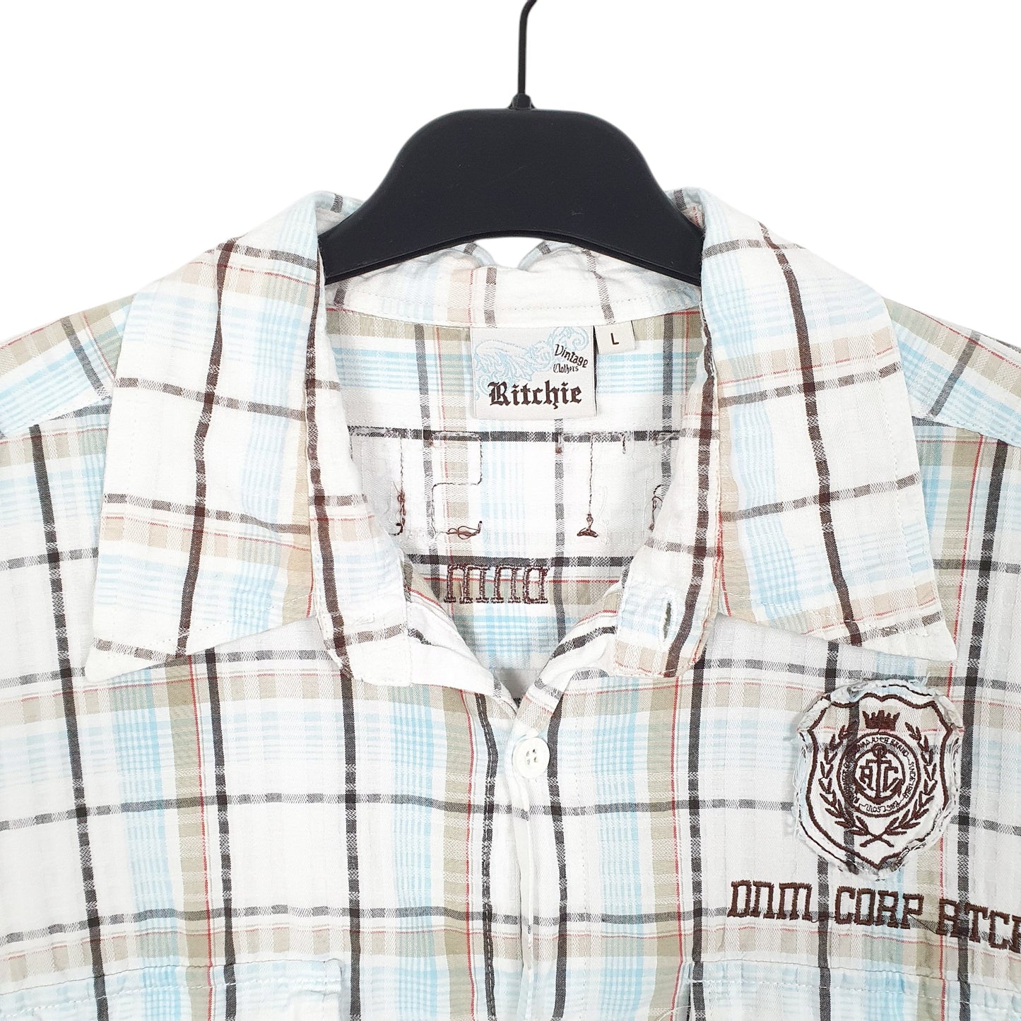 Mens White Ritchie  Short Sleeve Shirt