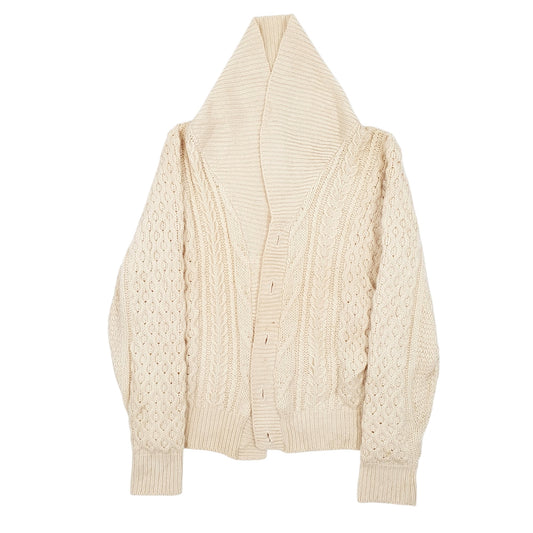 Womens Cream Pendleton Made In USA Cable Knit Knitwear Cardigan Jumper