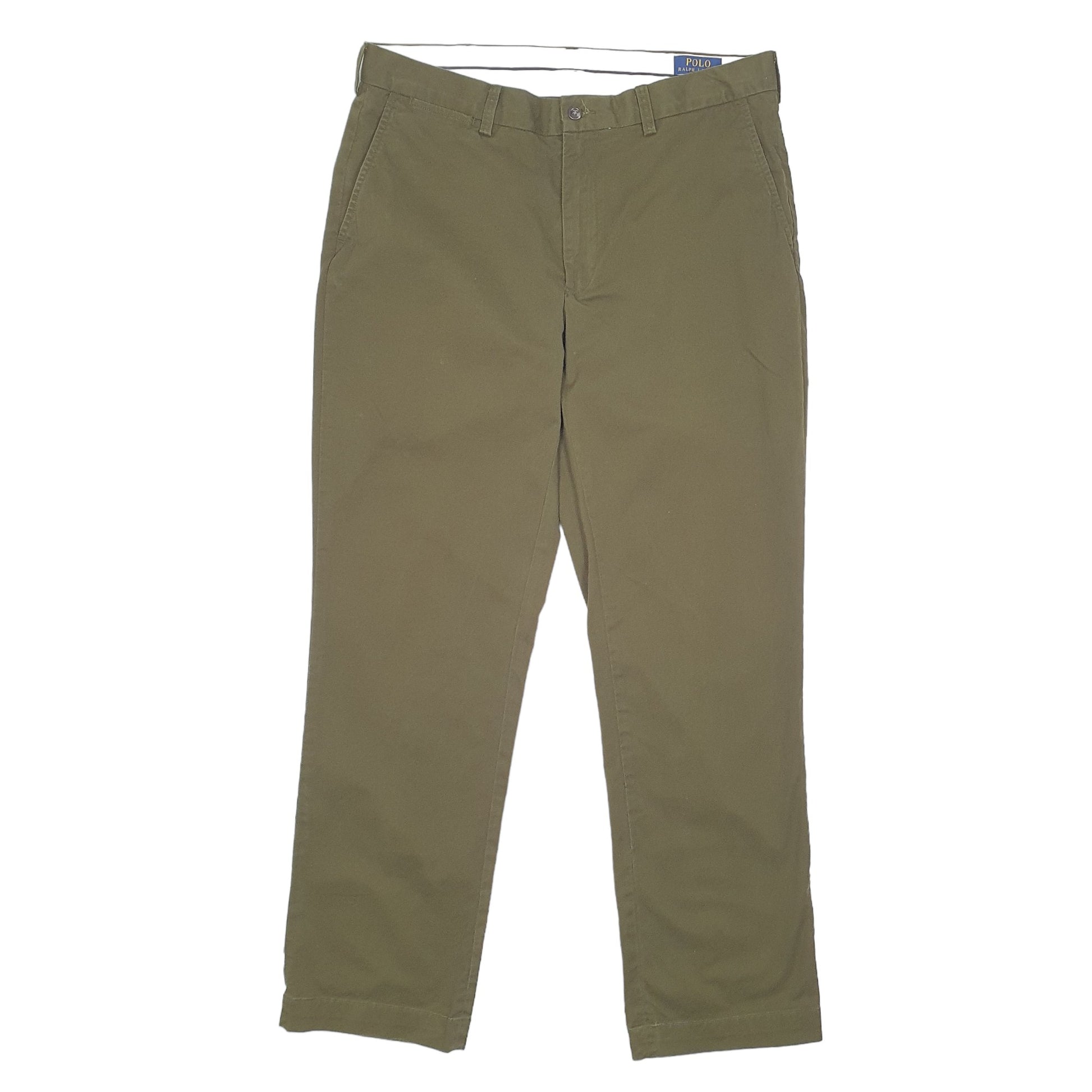 Mens Khaki Polo Ralph Lauren Stretch Classic Chino Trousers