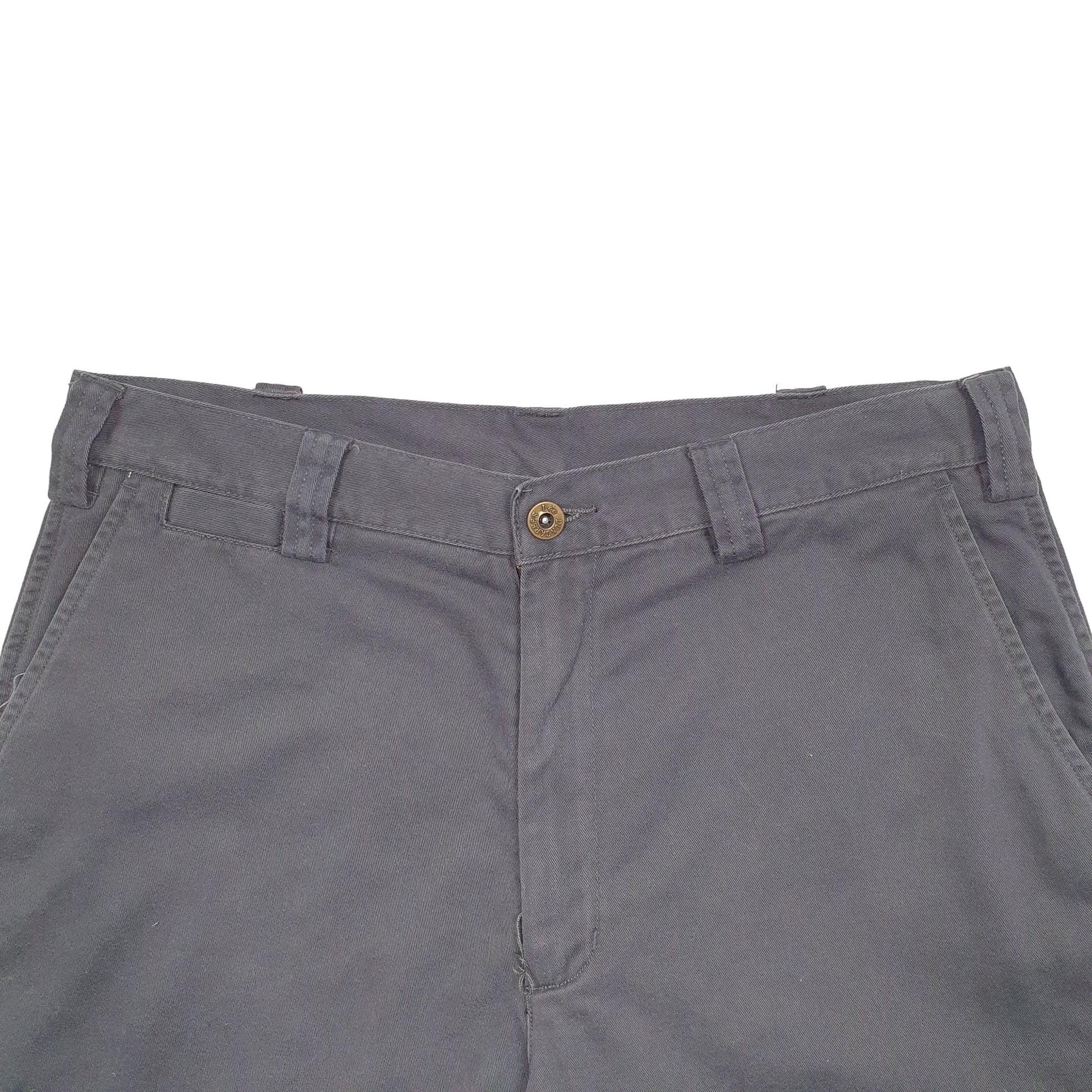 Mens Grey Lee Dungarees Chino Shorts