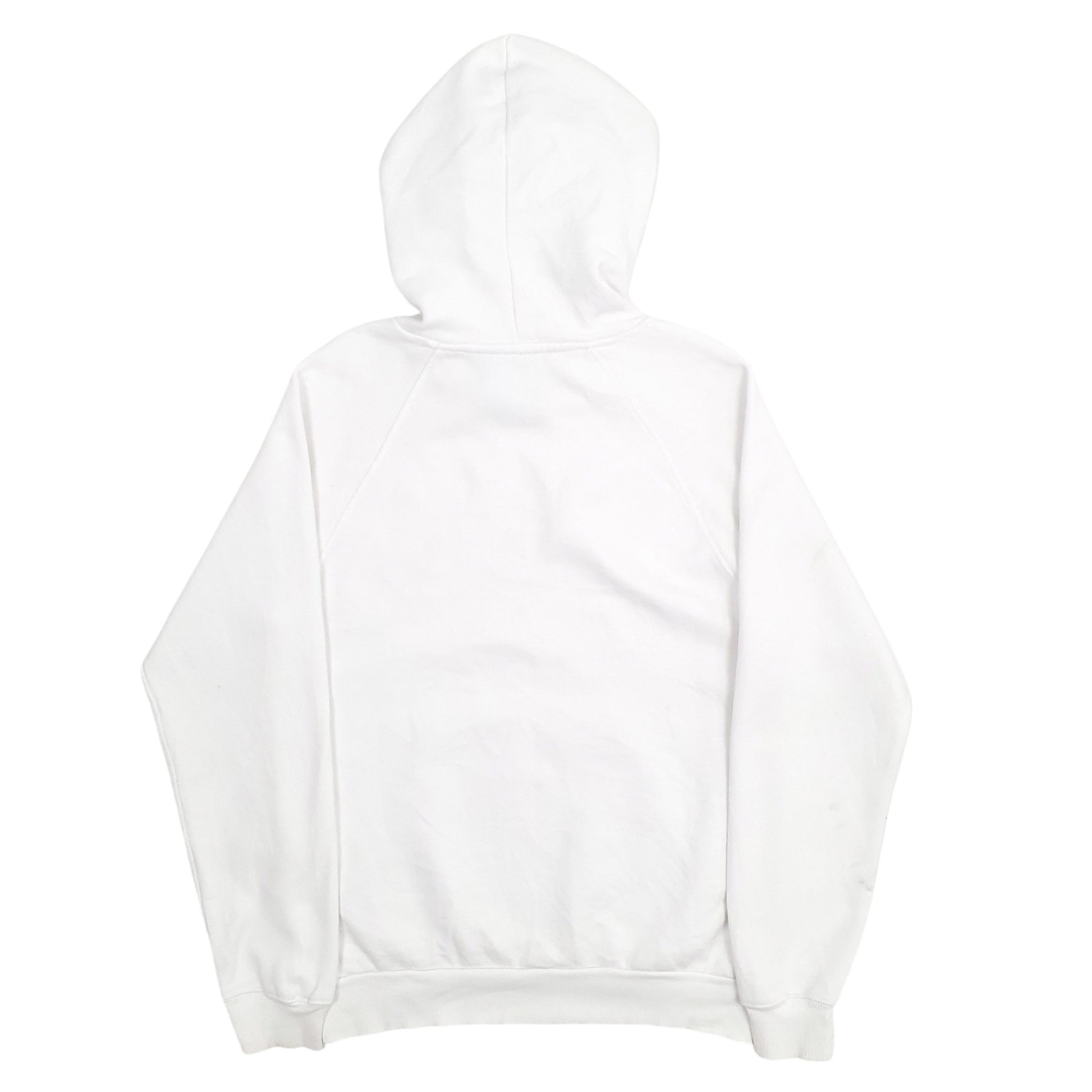 Womens White Adidas Spellout Hoodie Jumper