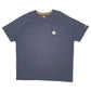 Mens Navy Carhartt Force Short Sleeve T Shirt