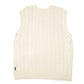 Mens Cream Nautica Knit Cable Vest Tank Top Sweater V Neck Jumper