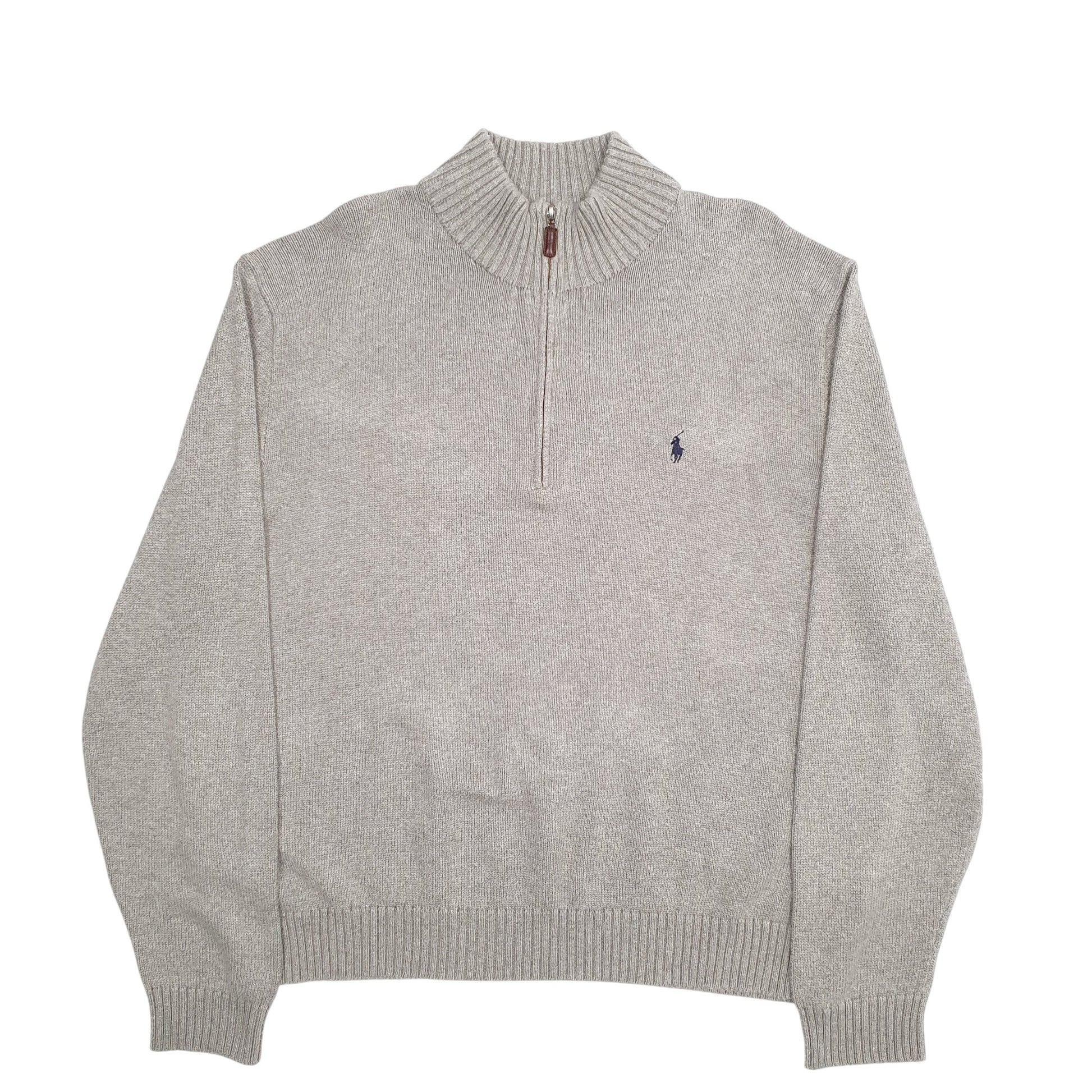 Mens Grey Tommy Hilfiger  Quarter Zip Jumper
